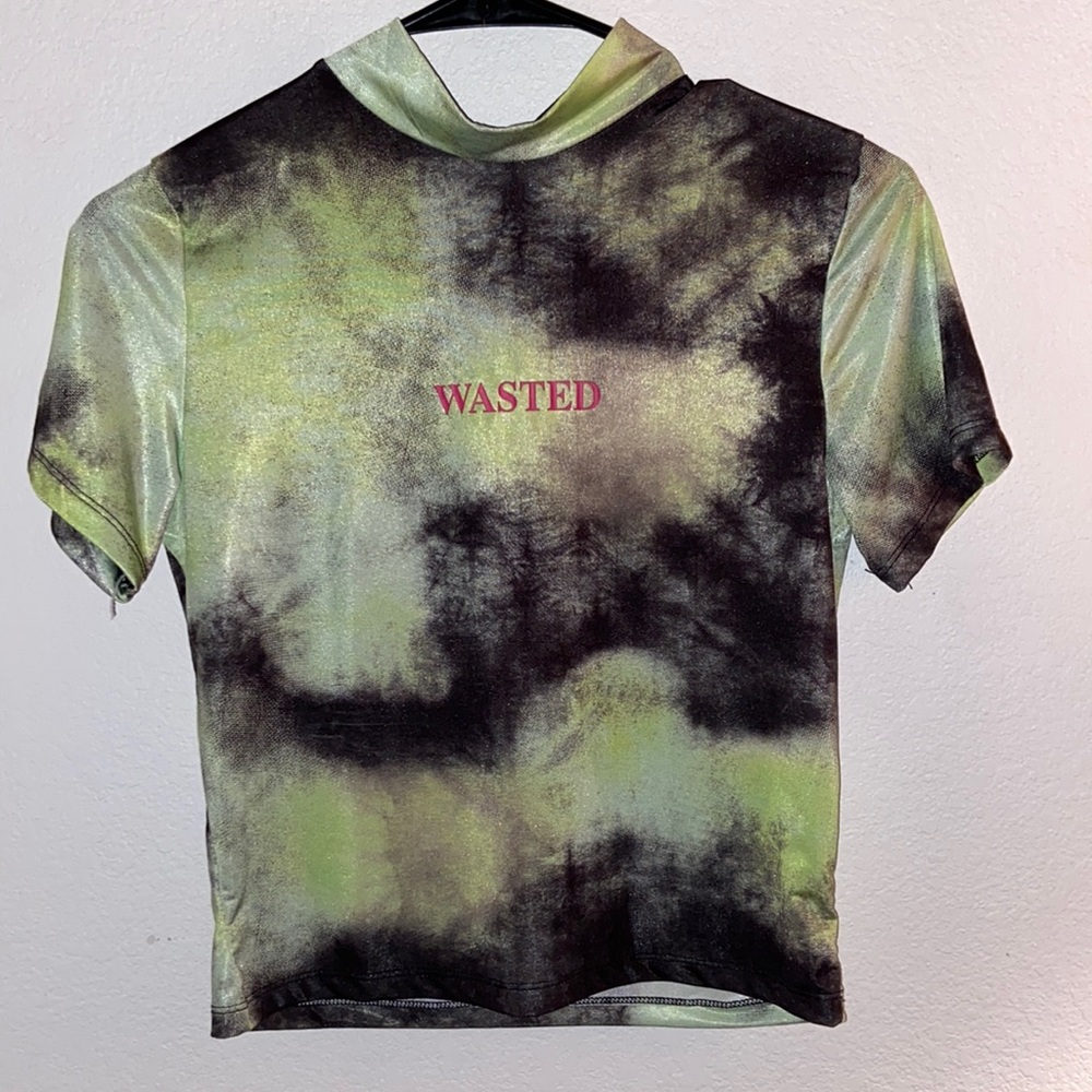 Polyester “Wasted” crop top